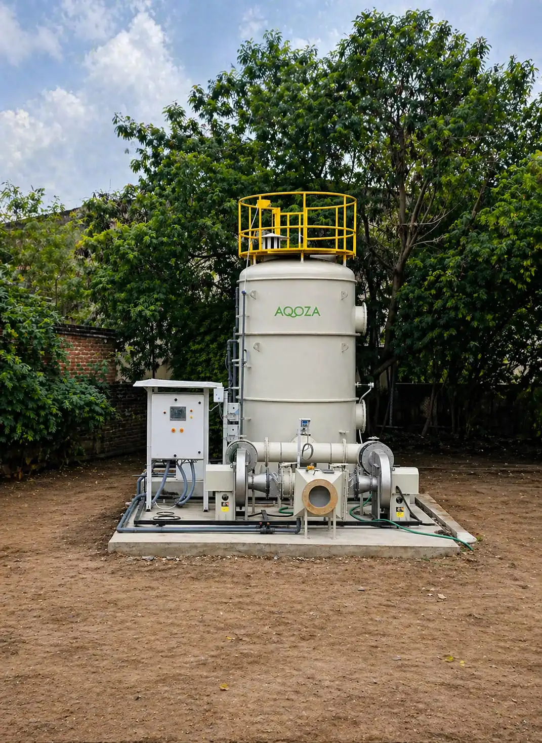AQOZA odour control unit installed at a pumping station